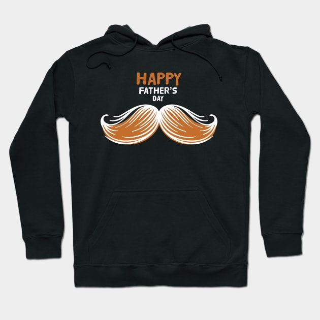 Mustache Ideology Handlebar Mustache Happy Fathers Day Hoodie by rjstyle7